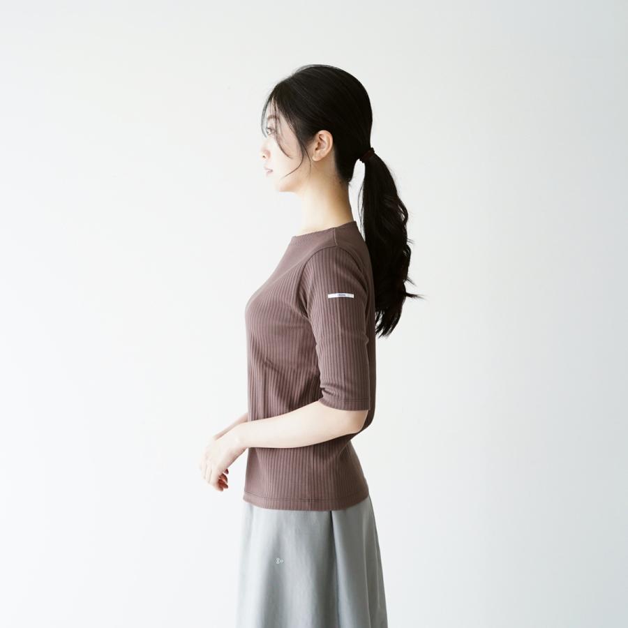 オーシバル オーチバル ORCIVAL ボートネック 5分袖 リブ Tシャツ BOAT NECK HALF SLEEVE レディース 2022春夏 OR-C0071ULH｜crouka｜12