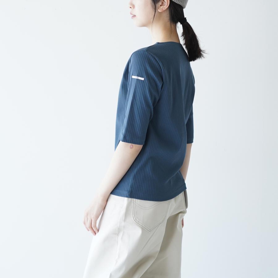 オーシバル オーチバル ORCIVAL ボートネック 5分袖 リブ Tシャツ BOAT NECK HALF SLEEVE レディース 2022春夏 OR-C0071ULH｜crouka｜10