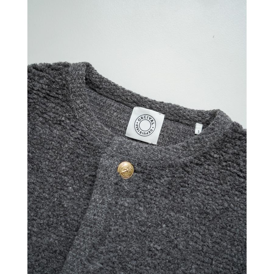 オーシバル オーチバル ORCIVAL カーディガン パイルニット ブークレ