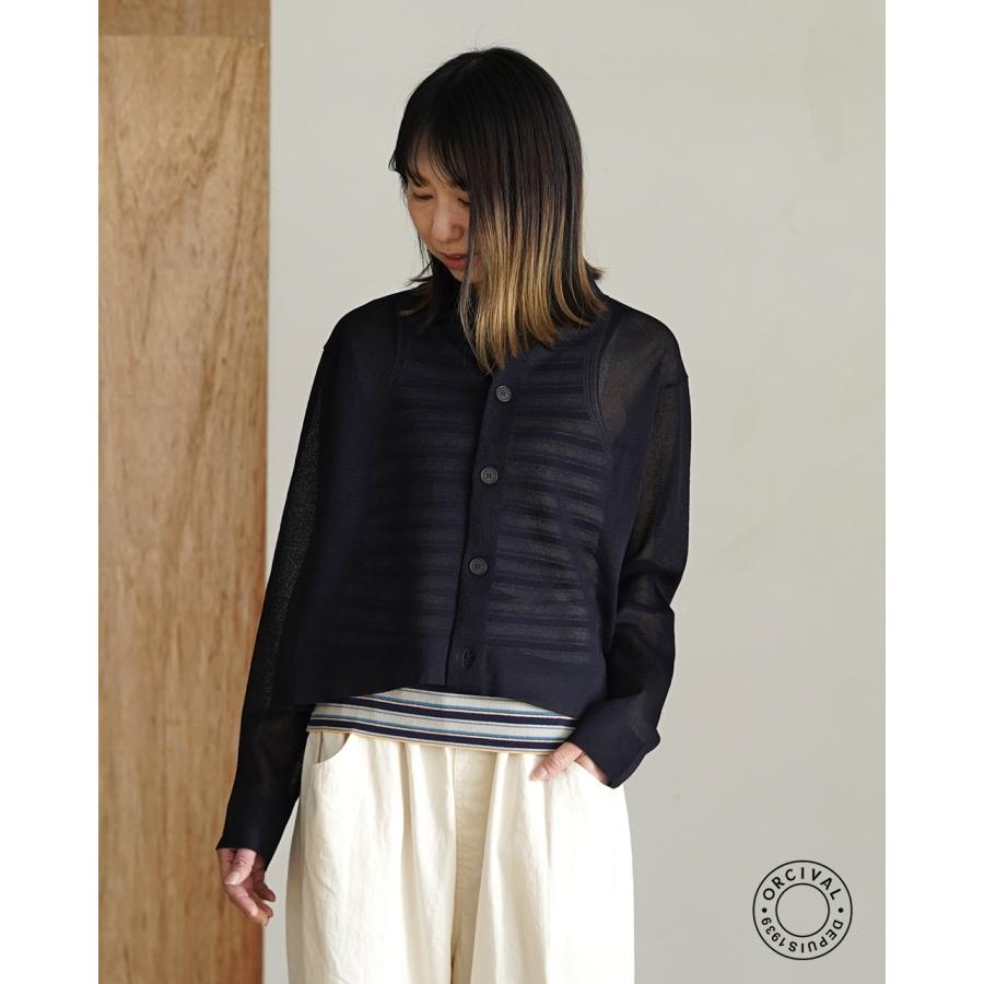 オーシバル(オーチバル) カーディガン ORCIVAL(オーシバル/オーチバル) CREW NECK CARDIGAN カーディガン [OR