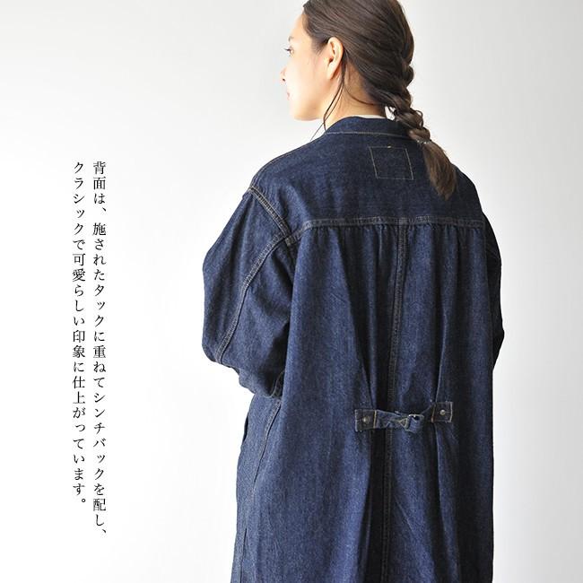 オアスロウ orslow PLEATED FRONT COAT フロントプリーツ デニムコート