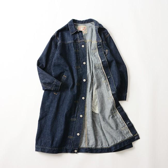 orSlow】フロントプリーツ デニムコート-