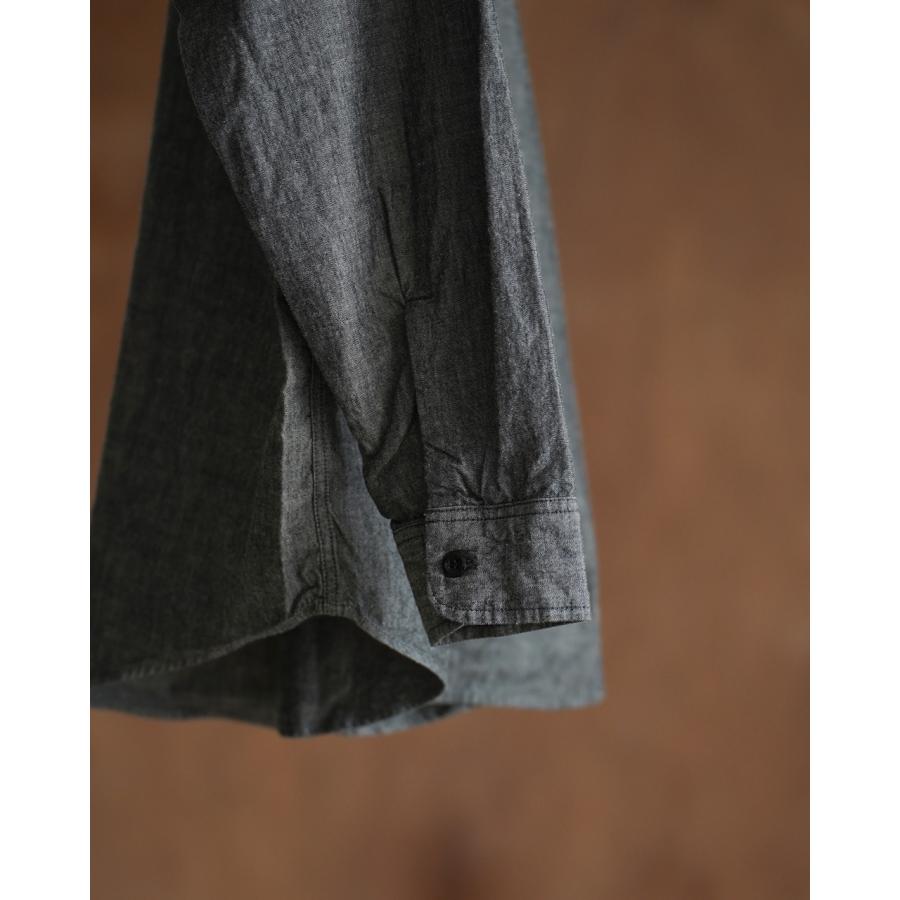 orSlow オアスロウ シャツ ブラック シャンブレー ワークシャツ