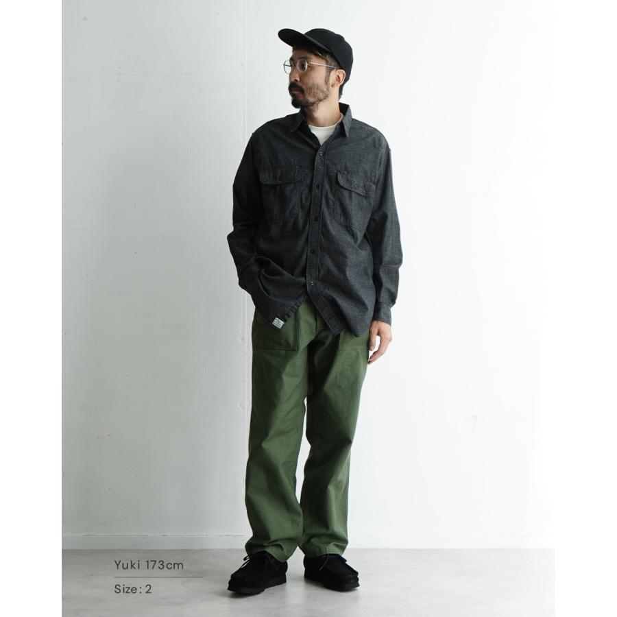 orSlow オアスロウ ブラック シャンブレー ワークシャツ BLACK orSlow オアスロウ ブラック シャンブレー ワークシャツ BLACK