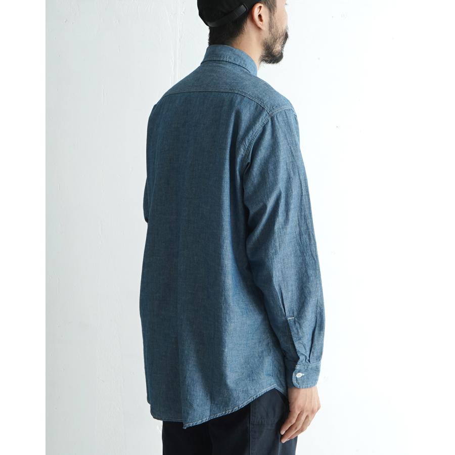 orSlow シャンブレーシャツ　XL orSlow オアスロウ ブラック シャンブレー ワークシャツ BLACK