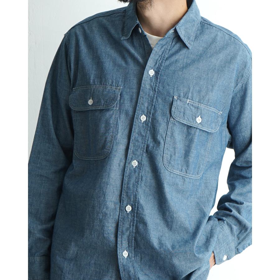 オアスロウorSlow ワークシャツ　サイズ3 orSlow オアスロウ シャンブレーワークシャツ 01-8064-84