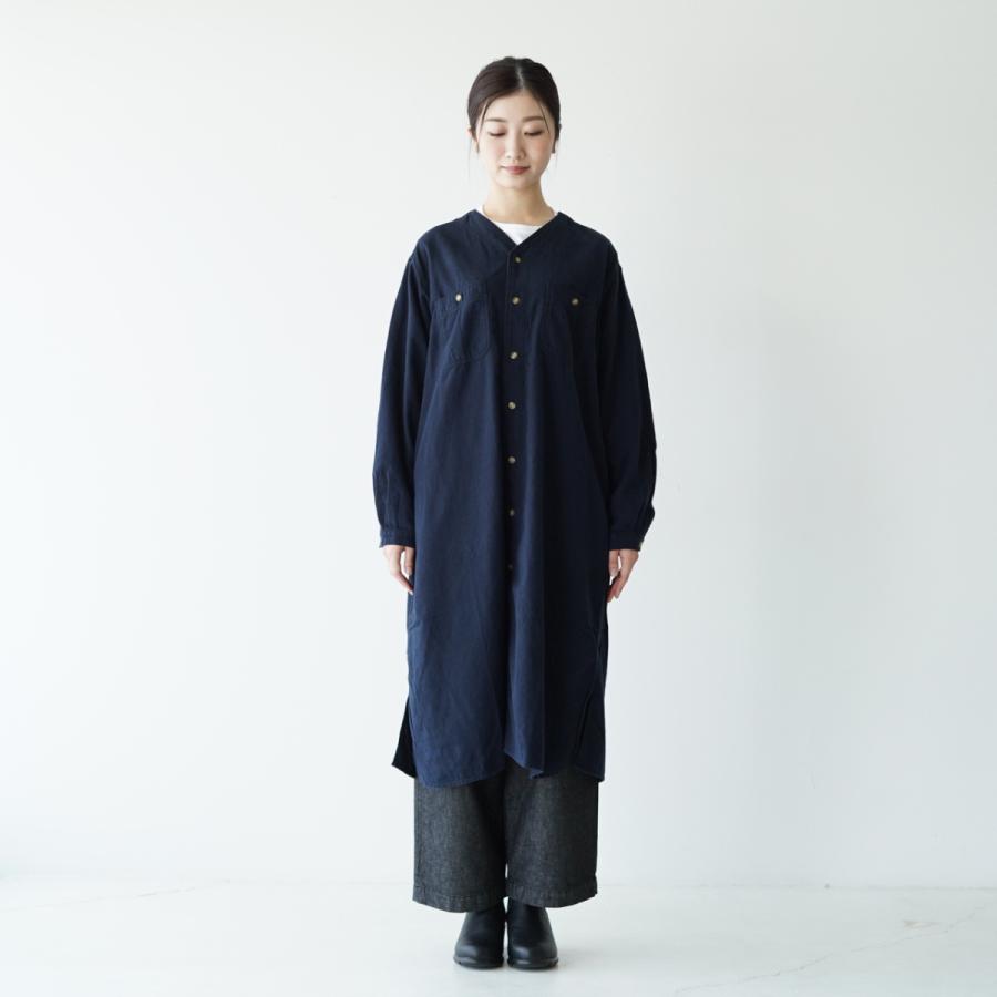 オアスロウ orSlow ノーカラー フランネル ロング シャツ NO COLLAR FLANNEL LONG SHIRT レディース 2021秋冬 00-9574｜crouka｜13