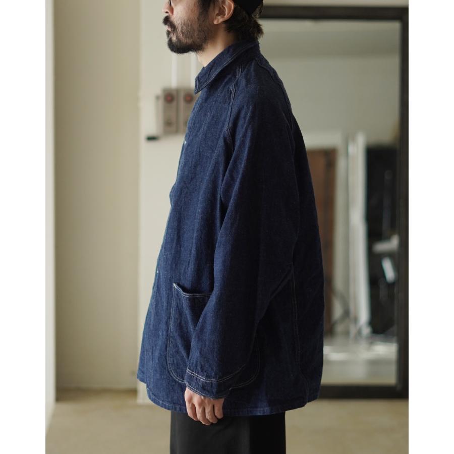 【希少】 orslowオアスロウ ショールカラー デニム カバーオール 40s orslow オアスロウ カバーオール デニムジャケット メンズ 40'S