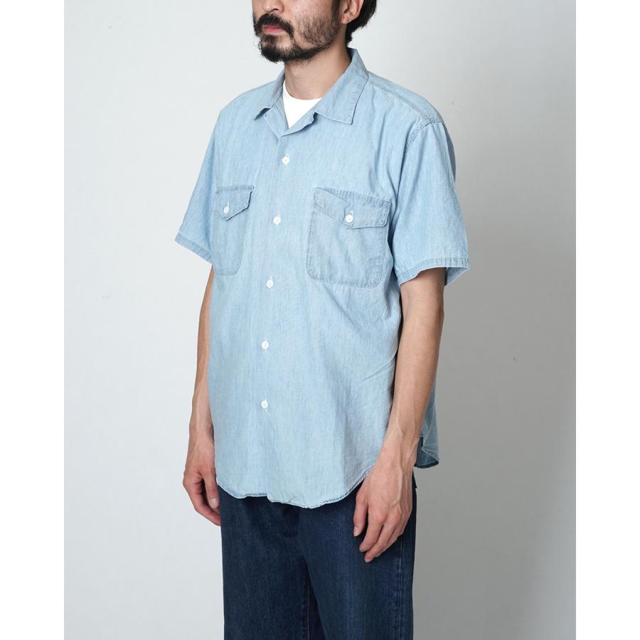 オアスロウ orSlow ショート スリーブ シャンブレー ワーク シャツ SHORT SLEEVE CHAMBRAY WORK SHIRT メンズ 2024春夏 01-8067-99｜crouka｜09