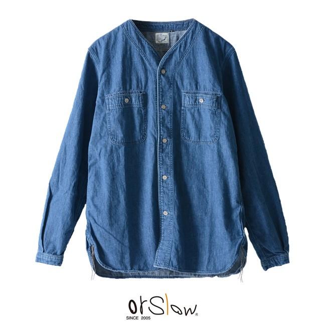 オアスロウ Orslow No Callar Denim Shirt ノーカラー デニムシャツ デニムユーズド 01 8073 95 クーポン対象外 送料無料 Orslow 8073 95 Crouka Yahoo 店 通販 Yahoo ショッピング