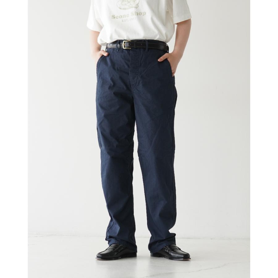 オアスロウ orSlow フレンチワークパンツ FRENCH WORK PANTS ブルー ホワイト ベージュ ネイビー 青 白 茶 紺 ユニセックス 2024春夏 03-5000｜crouka｜02