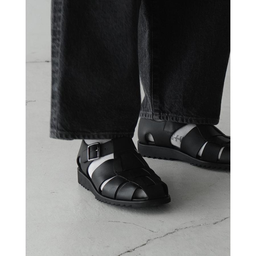 極美品　パラブーツ　グルカサンダル　パシフィック　ブラック　レザー　1711 Paraboot（パラブーツ） Paraboot PACIFIC レザーグルカサンダル