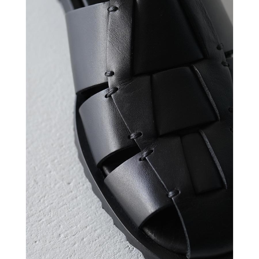 パラブーツ Paraboot PACIFIC レザーグルカサンダル パシフィック 定番 フラット ベルトサンダル ブラック 123312の画像