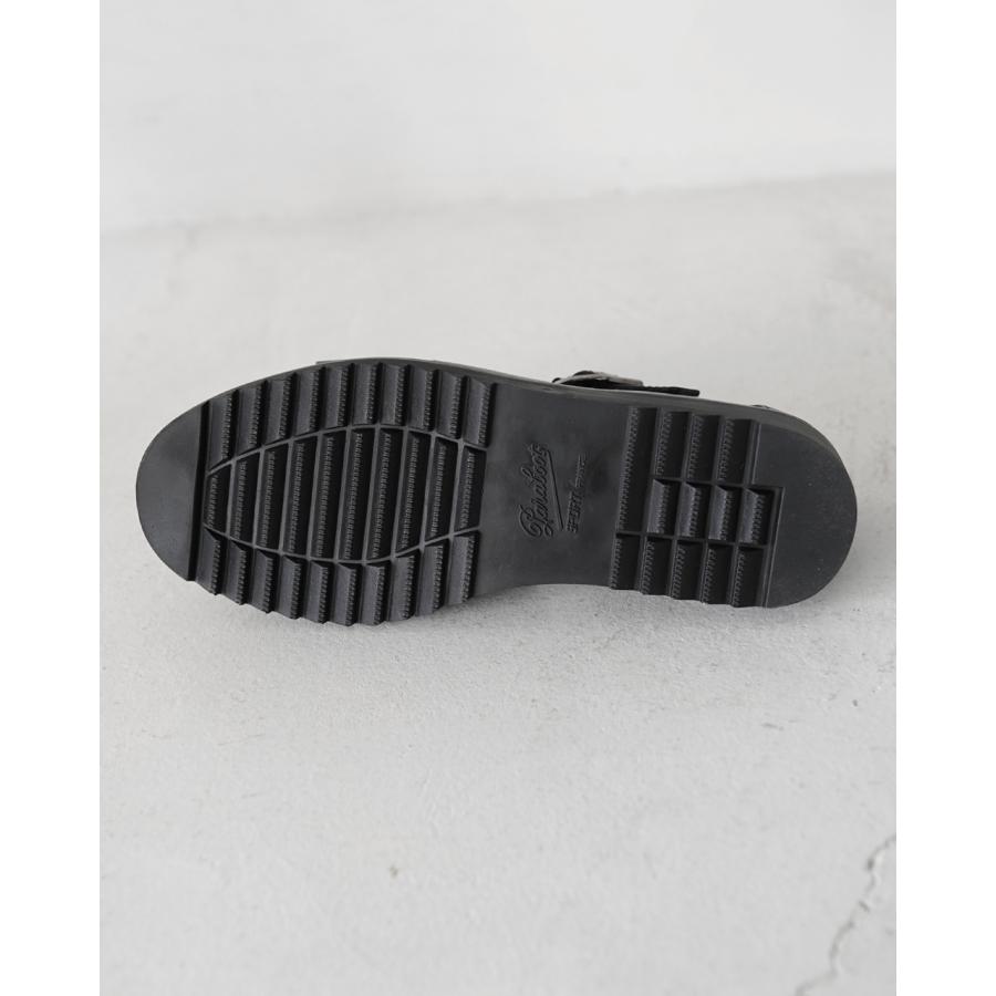 パラブーツ Paraboot PACIFIC レザーグルカサンダル パシフィック 定番 フラット ベルトサンダル ブラック 123312の画像