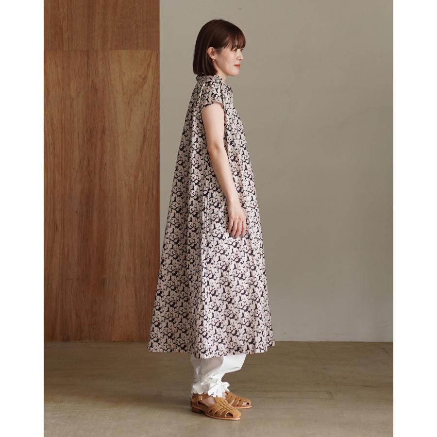 未使用品 完売 ポンデシャロン リーフプリントロングワンピース フリー Pont de Chalons（ポンデシャロン） ワンピース リーフプリント