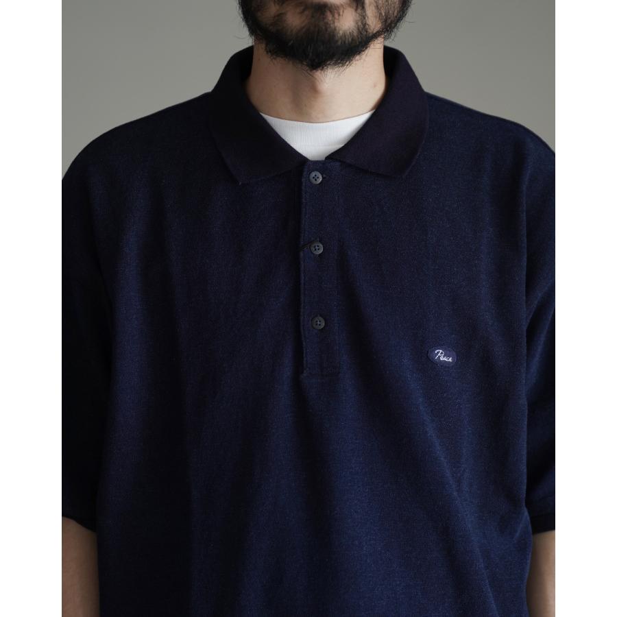 【Porter Classic】H/W INDIGO POLO SHIRT H/W INDIGO BORDER POLO SHIRT