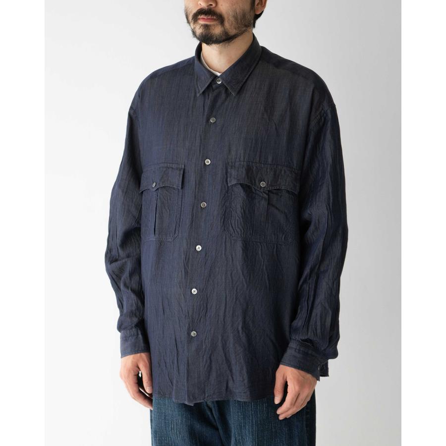 PORTER CLASSIC（ポータークラシック） シャツ 長袖 キュプラ ボタン