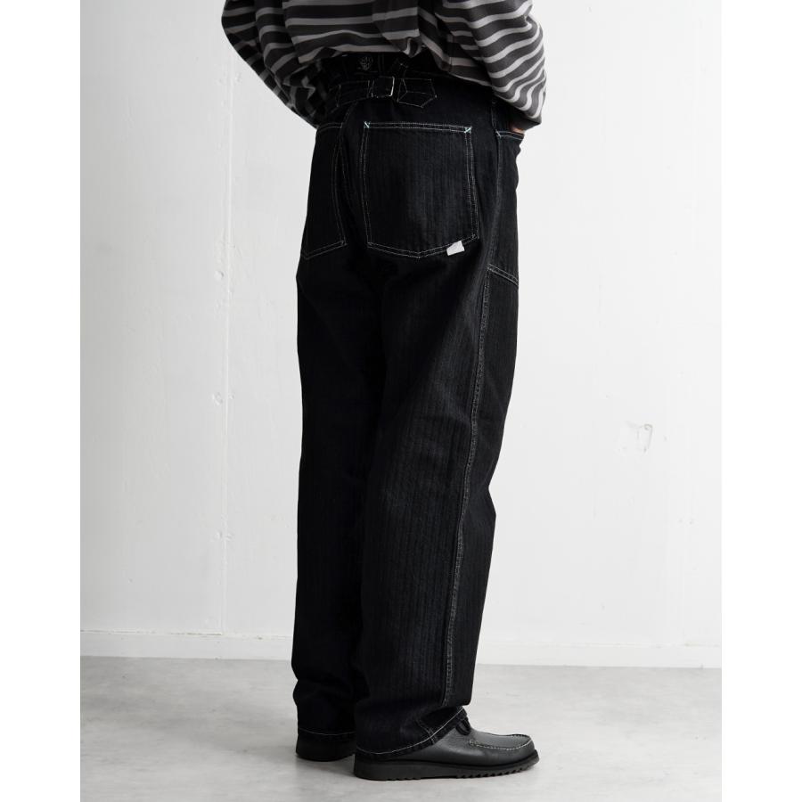 POST O'ALLS 黒 ストレートパンツ