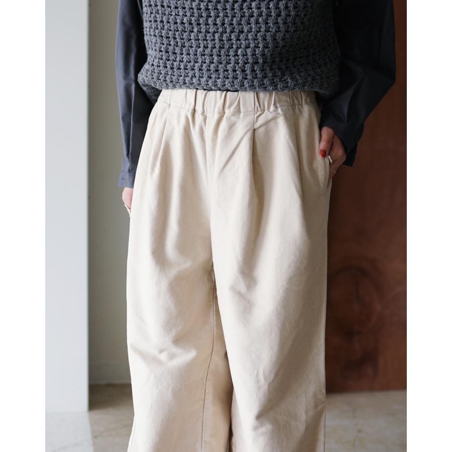 アウトレット！プリット prit イージーパンツ 甘燃ドビースエード起毛