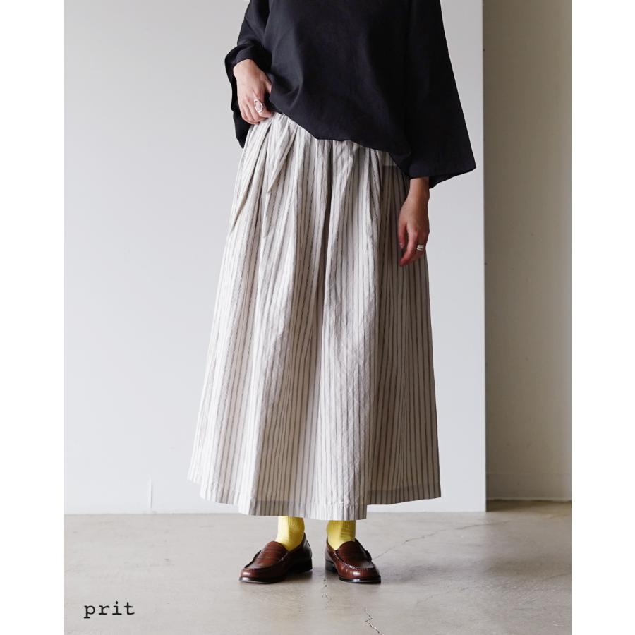 prit（プリット） コットンリネンウェザー近江加工 タックスカート