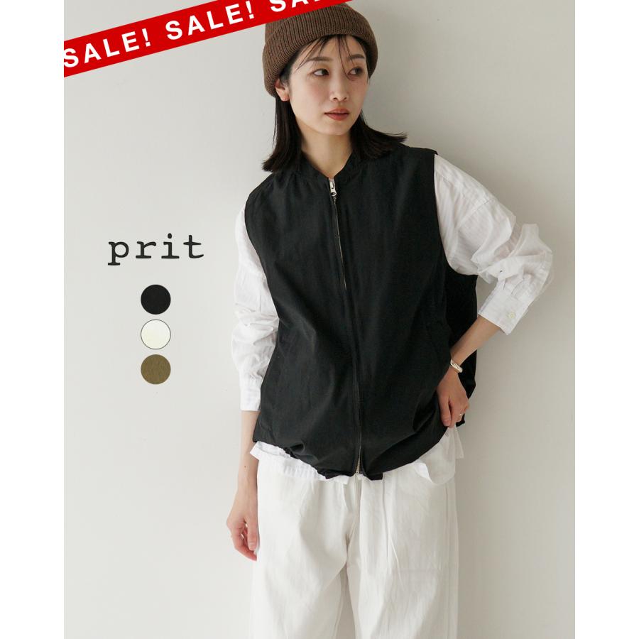 prit（プリット） SALE！プリット ノーカラー ベスト レディース