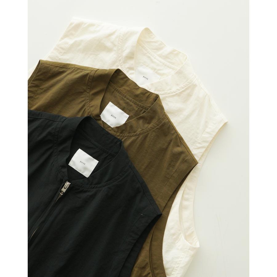 prit SALE！プリット ノーカラー ベスト レディース コットン