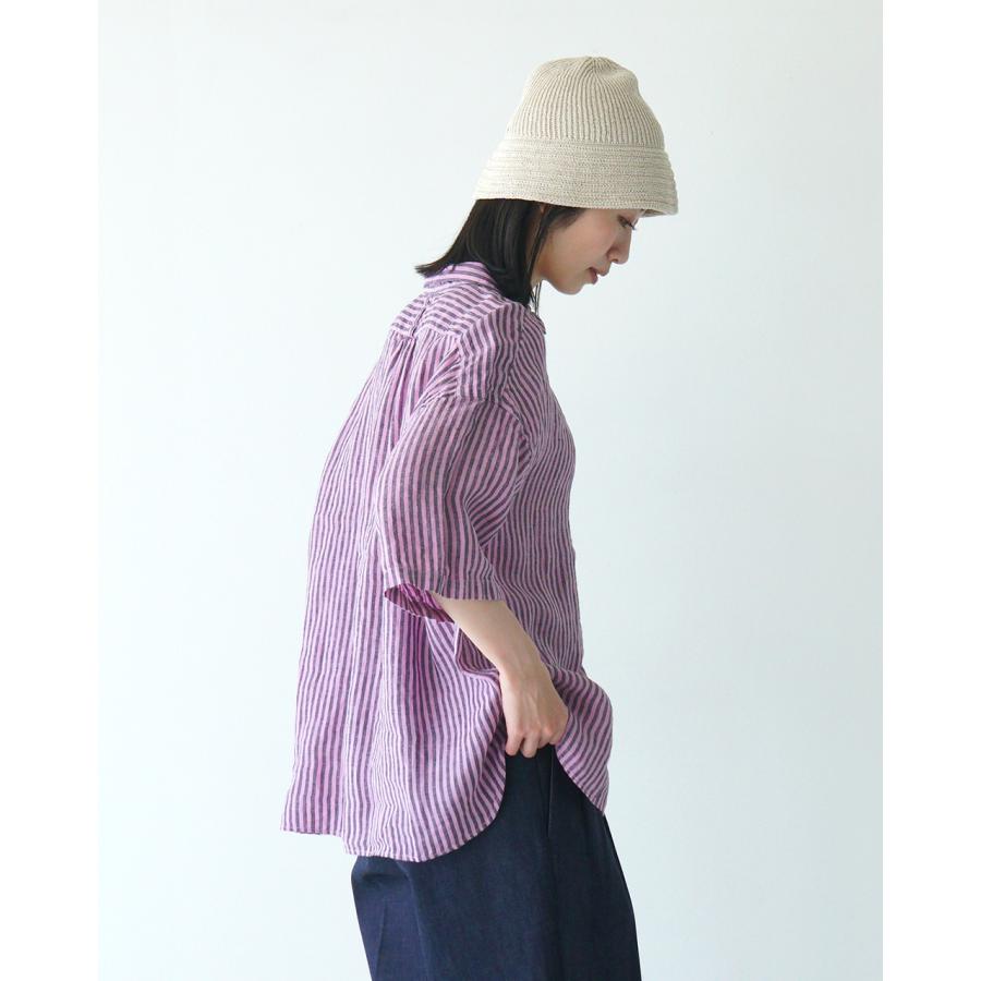 prit（プリット） SALE！プリット prit 5分袖 シャツ レギュラーカラー 