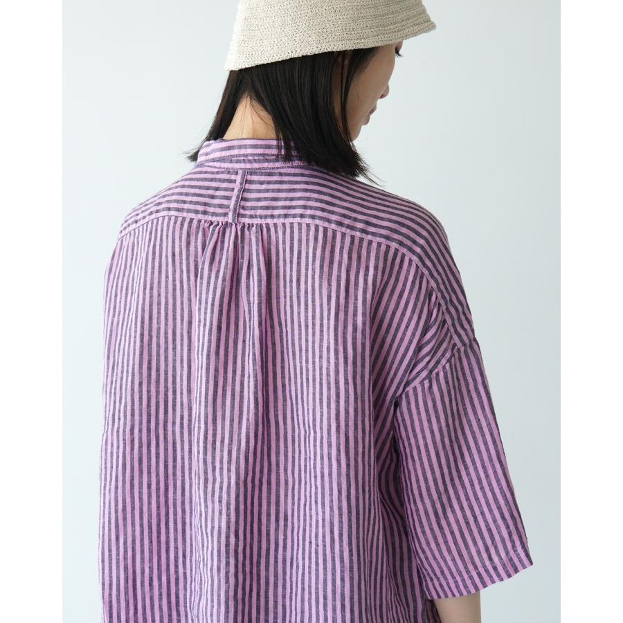 prit（プリット） SALE！プリット prit 5分袖 シャツ レギュラーカラー 