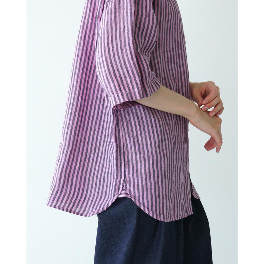 prit（プリット） SALE！プリット prit 5分袖 シャツ レギュラーカラー 