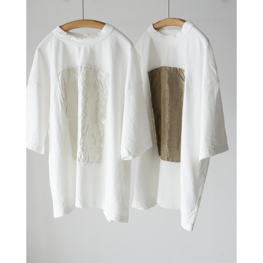 prit（プリット） prit Tシャツ 17/1空紡天竺x40 1リネン箔プリント5分