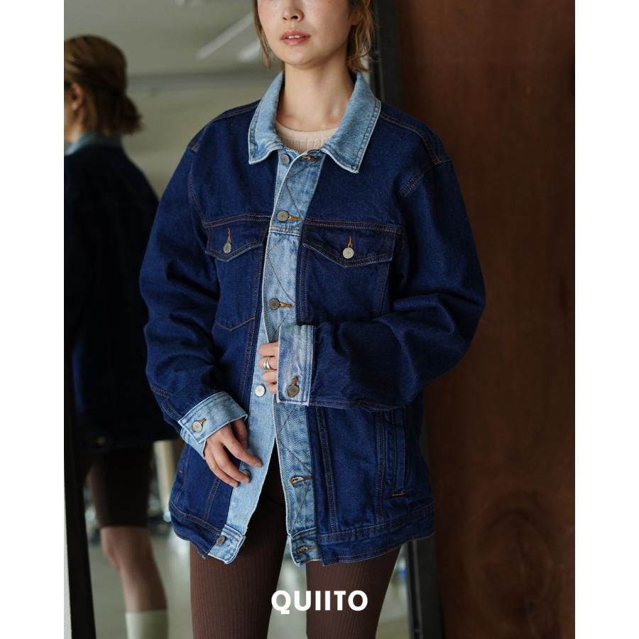 キイト QUIITO デニムジャケット カラースキームジャケット レディース