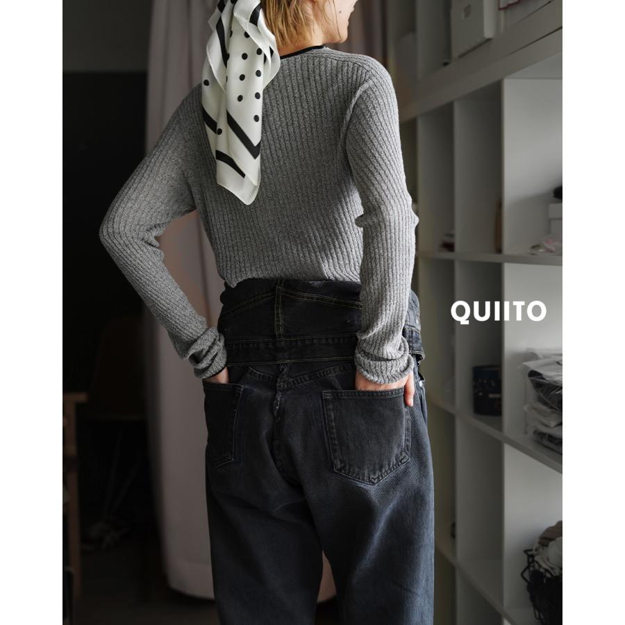 ポイント10倍 キイト QUIITO デニムパンツ Wウエストデニムパンツ GR