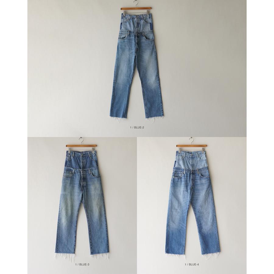 キイト QUIITO ダブル ウエスト デニムパンツ レディース W WAIST