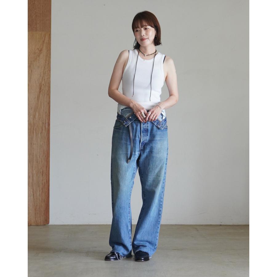 キイト QUIITO ダブル ウエスト デニムパンツ レディース W WAIST