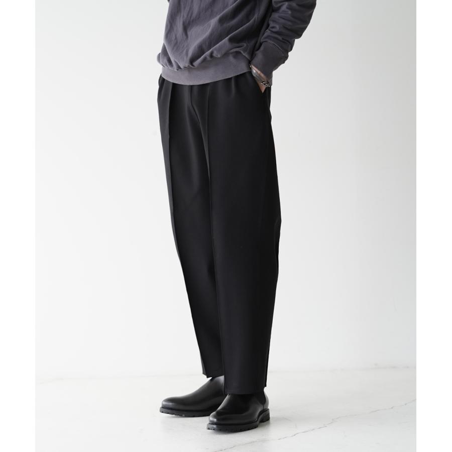 アウトレット レインメーカー RAINMAKER ポンチローマ プリーツ ワイド トラウザー PONTE ROMA PLEATED WIDE TROUSERS RM231-018｜crouka｜02