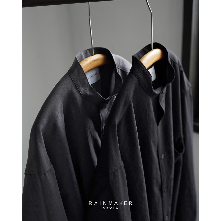 RAINMAKER KYOTO ブラック　ナイロンシャツ RAINMAKER（レインメーカー） 期間限定P10倍 シャツ ノットバンド