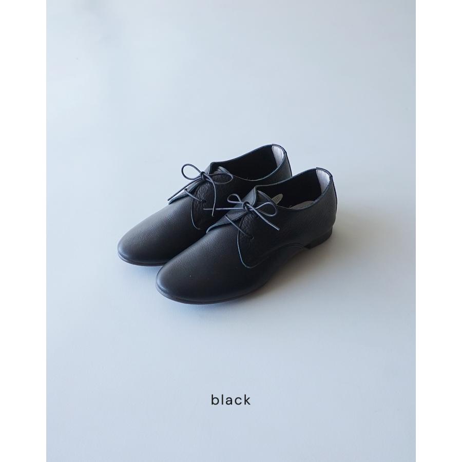 ramble dance シュリンクレザー　レースアップシューズ　24.5 黒 期間限定！ポイント10倍 ランブル ダンス ramble dance シュリンク