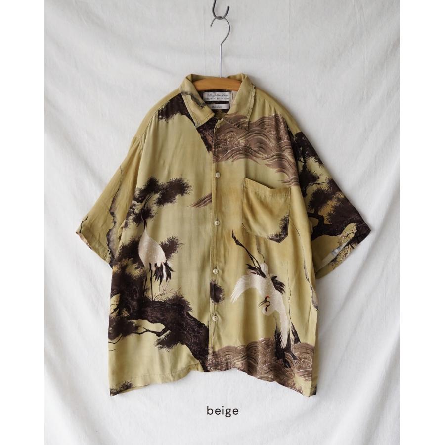 レミレリーフ REMI RELIEF シャツ 鶴柄アロハシャツ メンズ RN30389013 mcpn10の画像