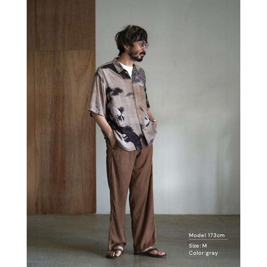 レミレリーフ REMI RELIEF シャツ 鶴柄アロハシャツ メンズ RN30389013 mcpn10の画像