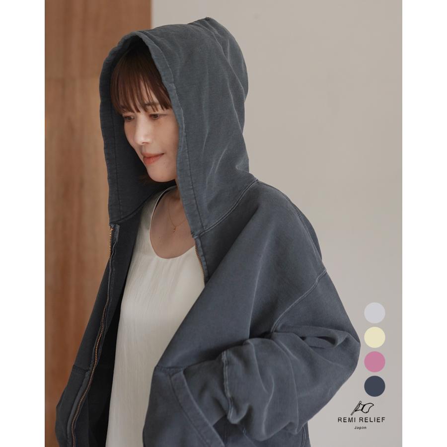 REMI RELIEF（レミ レリーフ） REMI RELIEF SP加工 裏毛ZIPパーカー