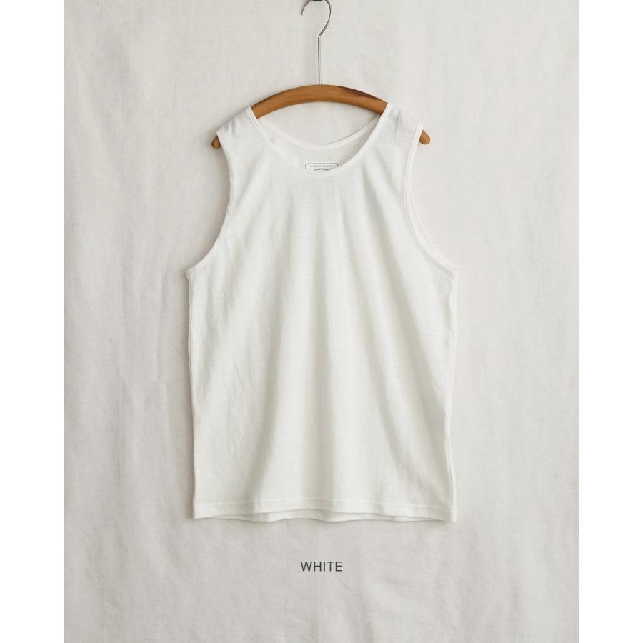 リノネカ rinoneca タンクトップ リネンピケ メンズ LINEN PIQUE