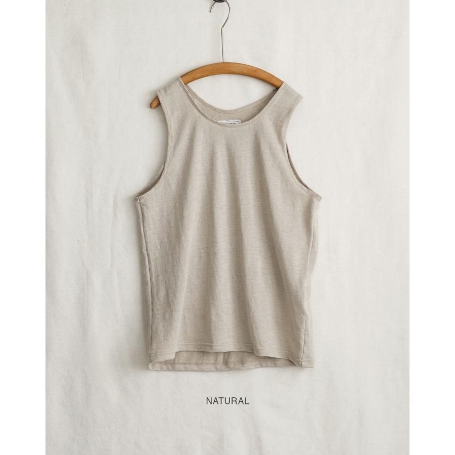 リノネカ rinoneca タンクトップ リネンピケ メンズ LINEN PIQUE