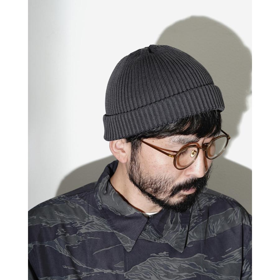 ROTOTO（ロトト） ニット帽 コットン ロールアップ ビーニー 浅め