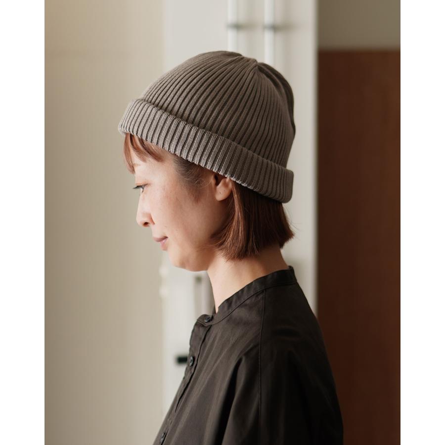 ROTOTO ロトト ニット帽 コットン ロールアップ ビーニー 浅め