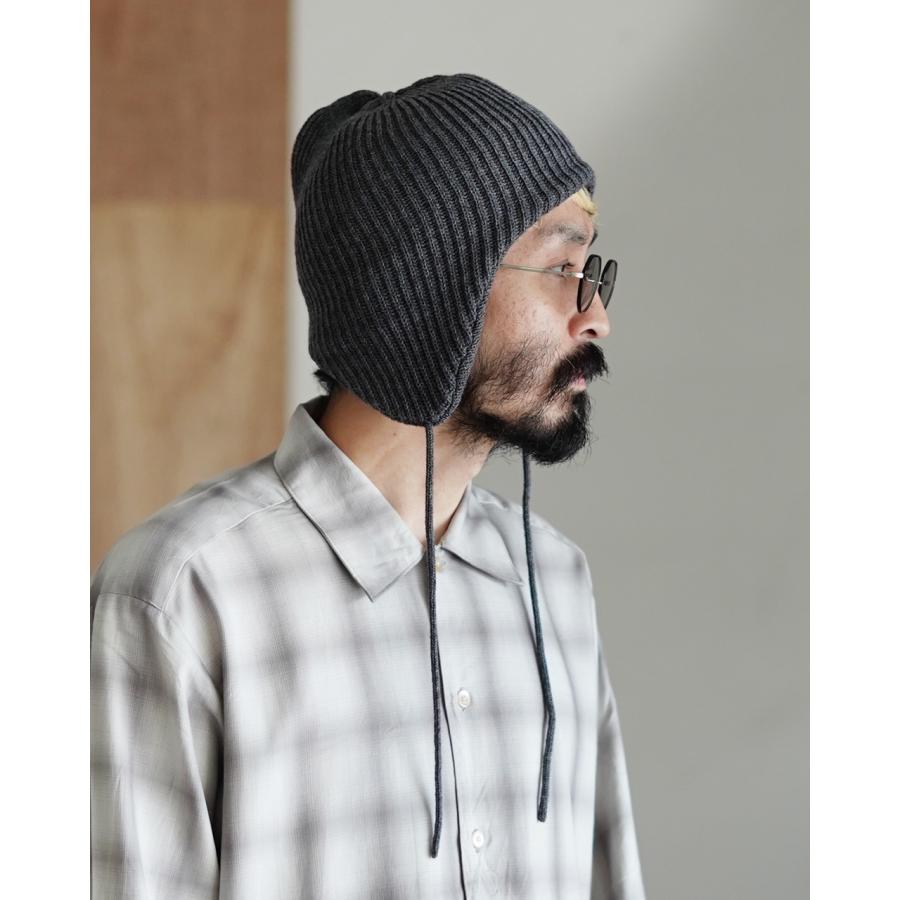 イタリアファブリック 日本製 FLAP EARS ニット帽 ROTOTO（ロトト） R5115 EAR FLAP BEANIE イアー フラップ ビーニー