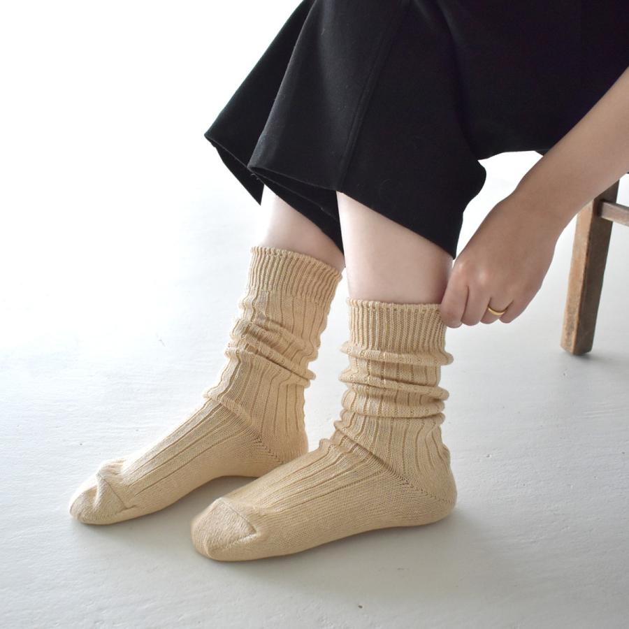 ロトト ROTOTO リネンコットン リブソックス LINEN COTTON RIB SOCKS 無地 ソックス 靴下 ユニセックス 2022春夏 R1010 アウトレット30%off【メール便可】｜crouka｜03