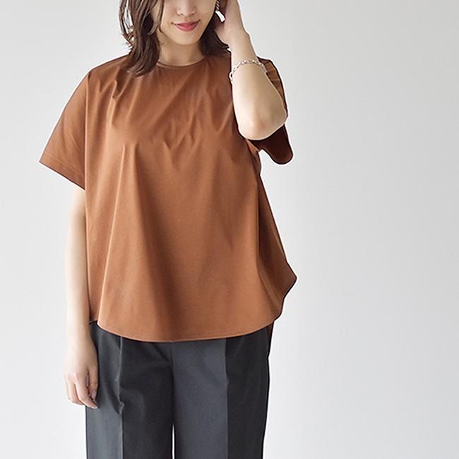 サクラ SACRA ワイドシルエット バックジップ ノーカラー ブラウス