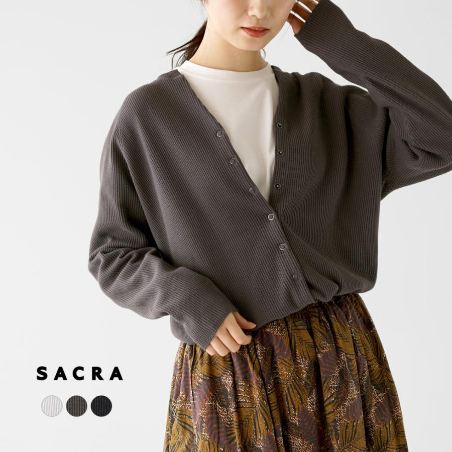サクラ Sacra ワッフルニット スナップボタン カーディガン レディース 21春夏 送料無料 Sacra Crouka Yahoo 店 通販 Yahoo ショッピング