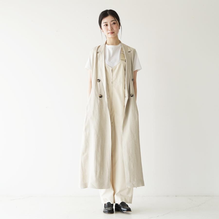 サクラ SACRA リネンツイル ジレ LINEN TWILL GILET レディース 2023春夏 123106061｜crouka｜11