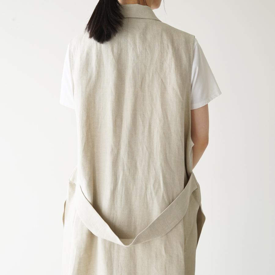 サクラ SACRA リネンツイル ジレ LINEN TWILL GILET レディース 2023春夏 123106061｜crouka｜06